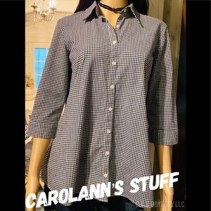 Black white plaid comfy top